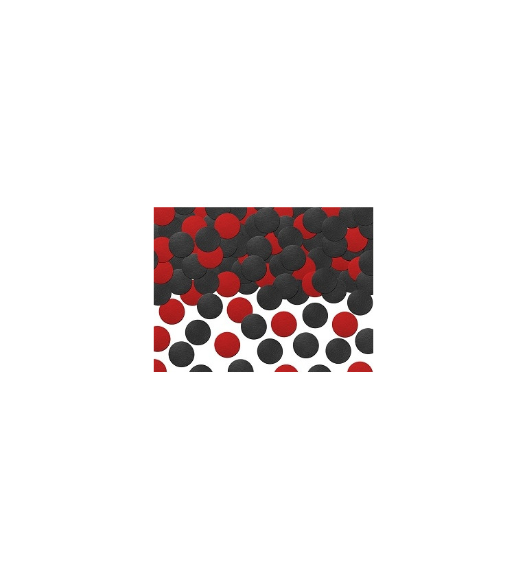 Konfety černo-červené (kolečka)