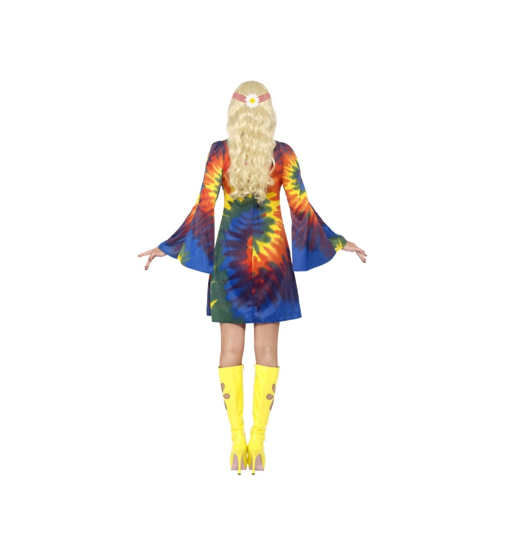 Dámský hippie kostým - duhové šaty