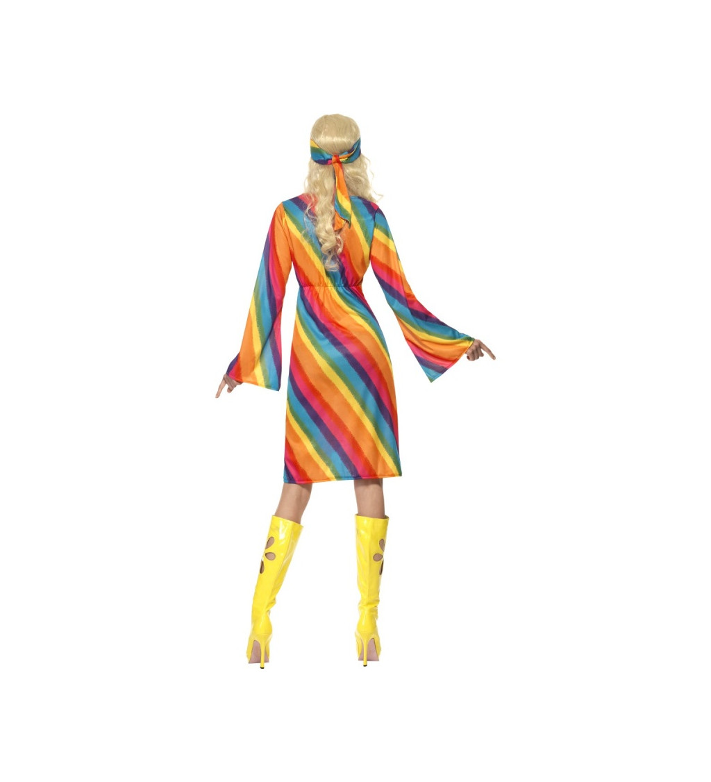 Dámský hippie kostým - duhové šaty II.