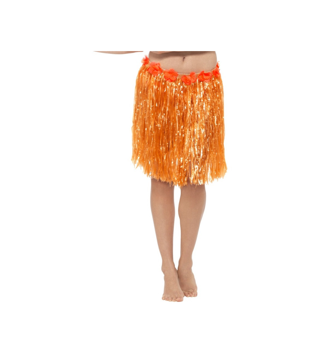 Krátká havajská sukně - oranžová