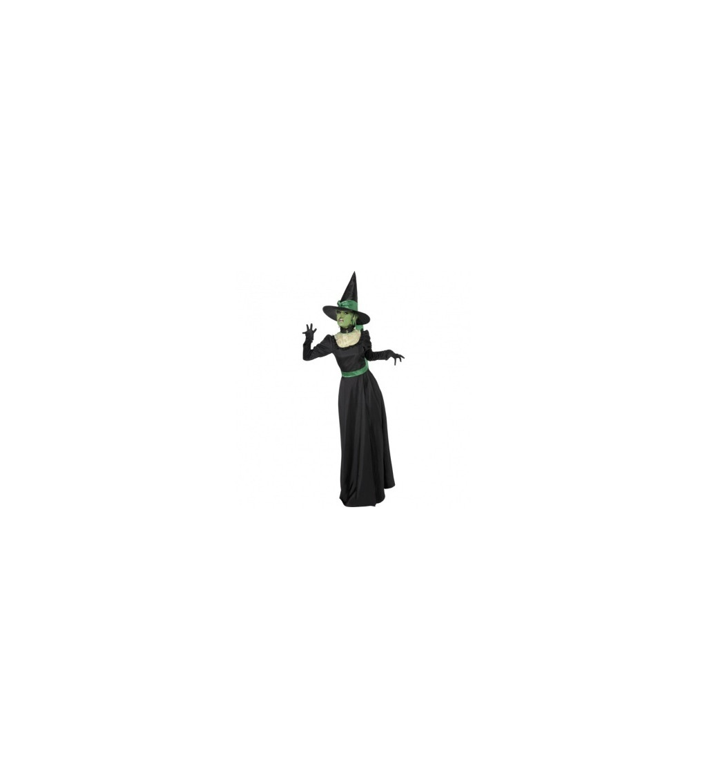Kostým Čarodějnice - zelený pásek