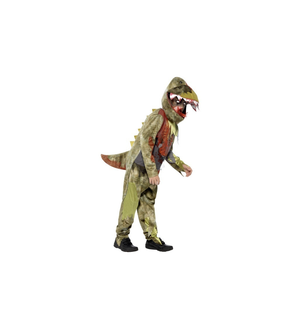 Dětský kostým - Zombie T-rex (overal)