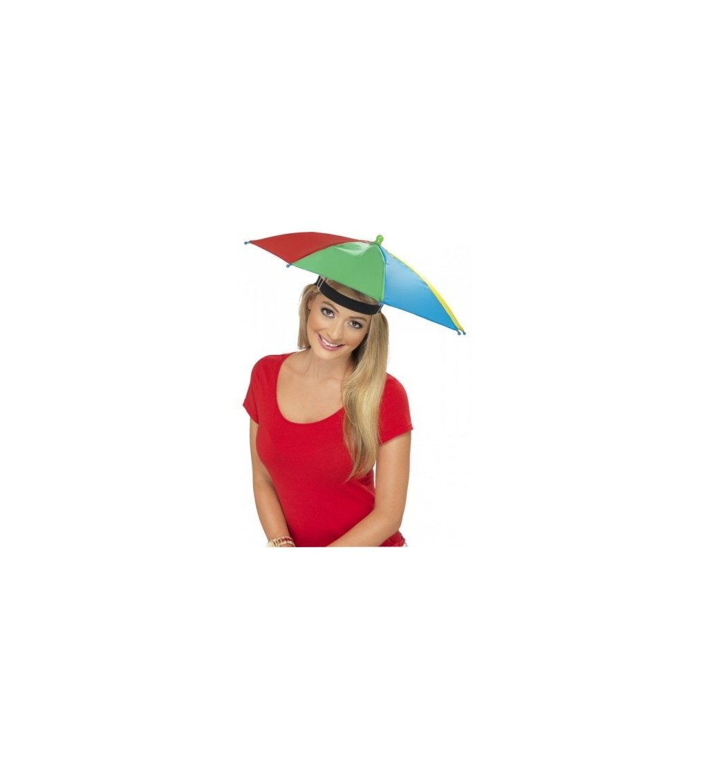 Barevný deštník na hlavu