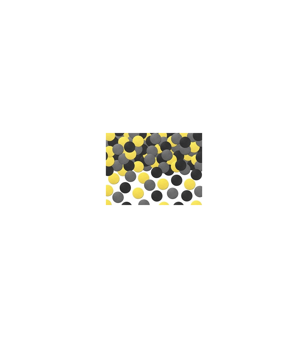 Konfety žluto-černé (kolečka)