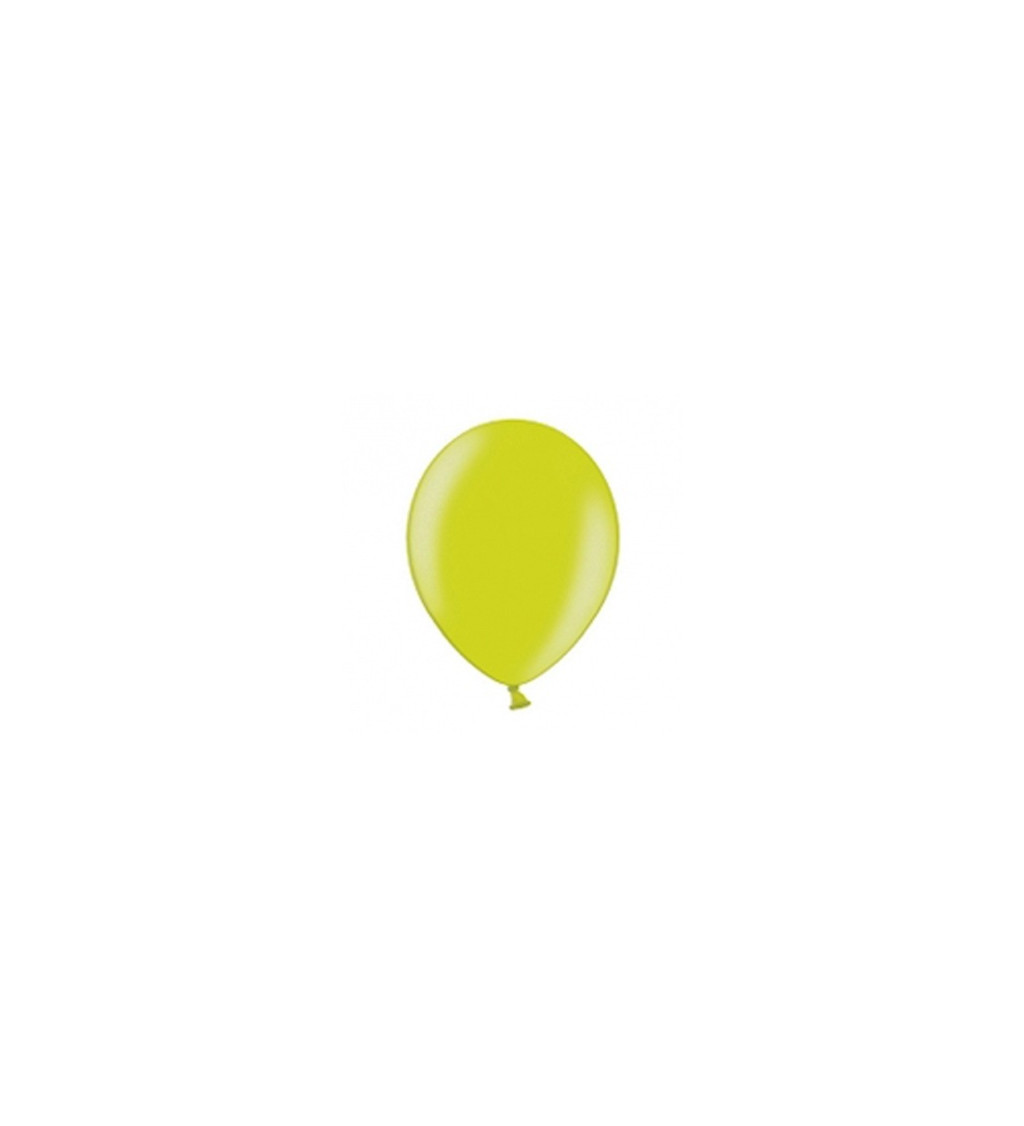 Světle zelený metalický balónek - 100 ks