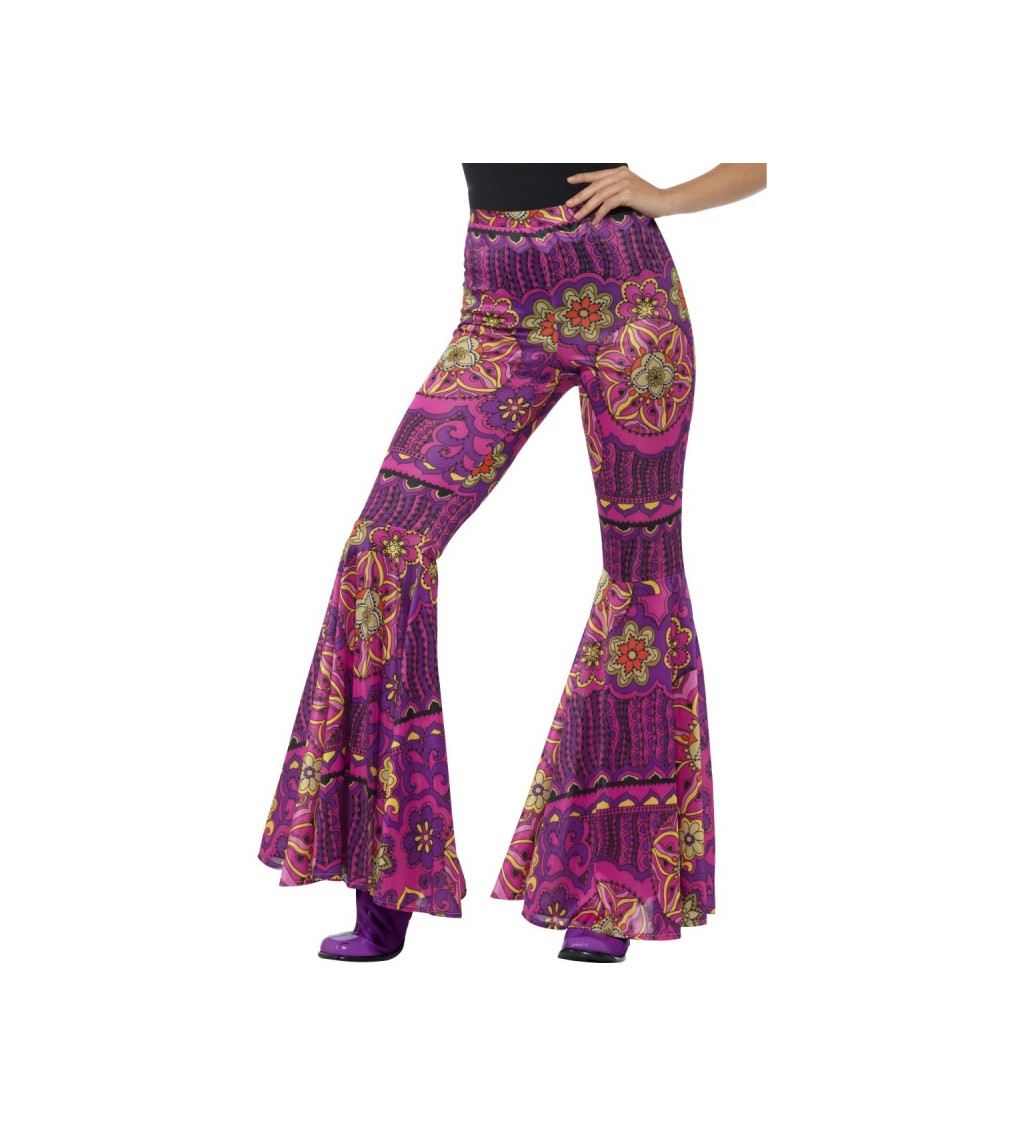 Dámské zvonové kalhoty - Woodstock