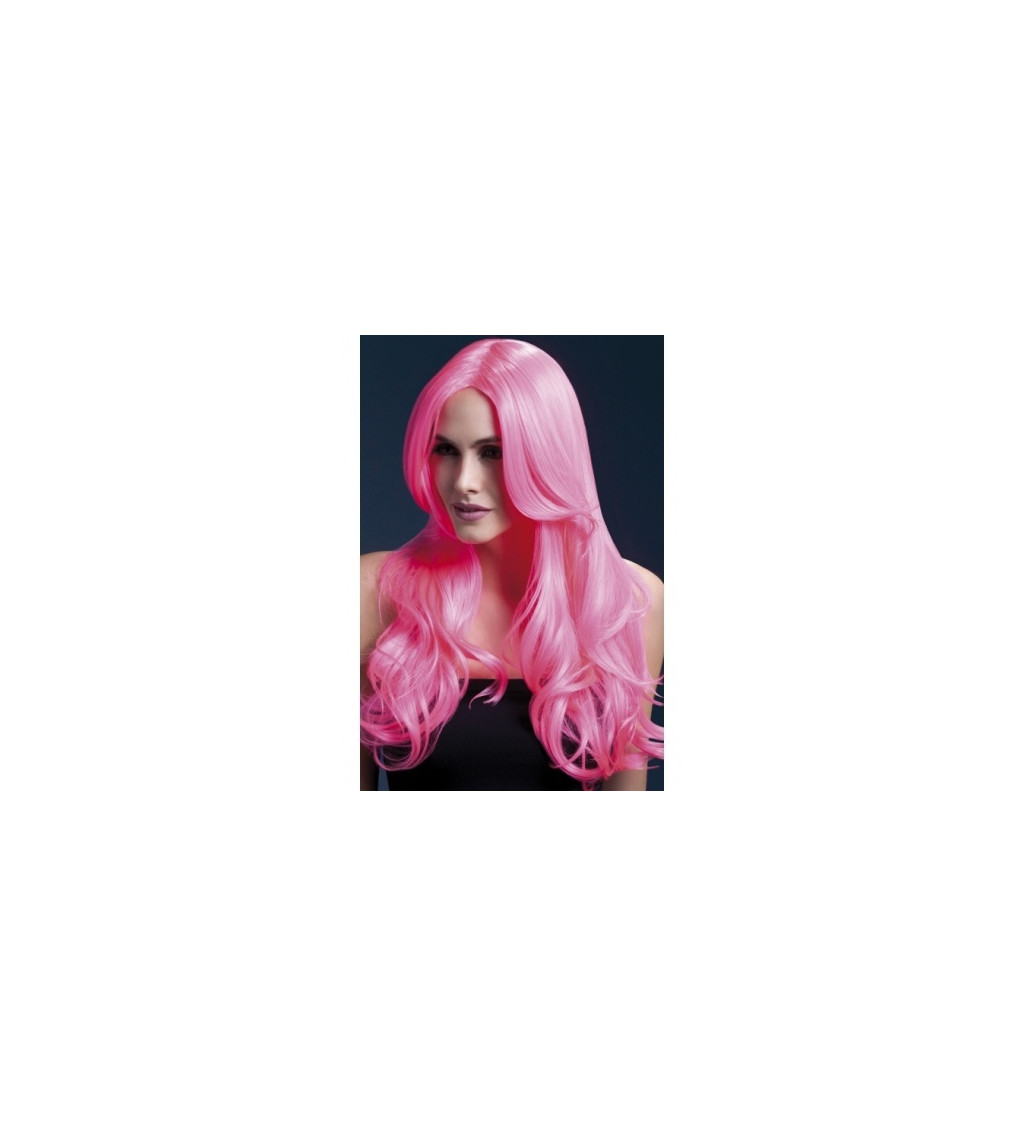 Paruka Khloe - neonově růžová