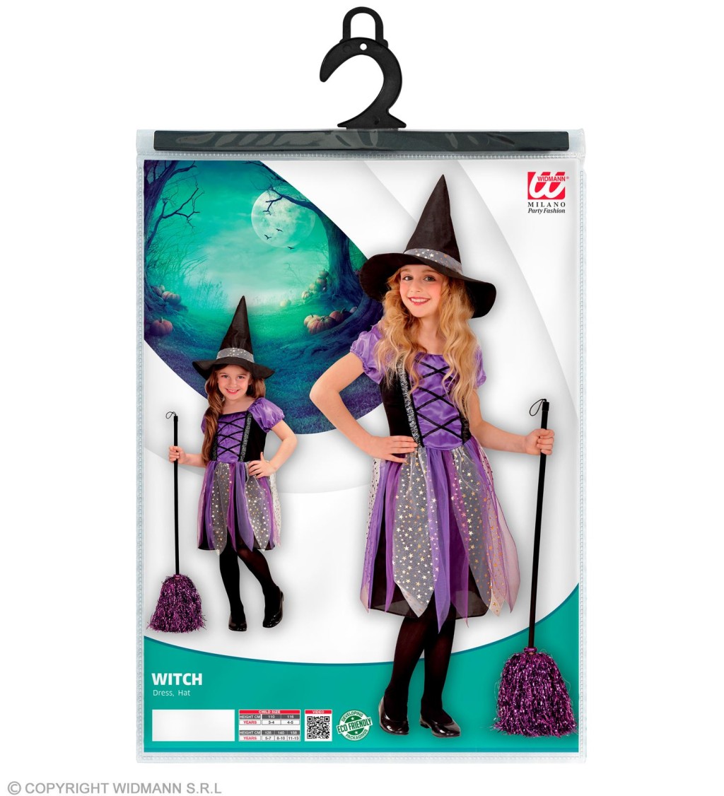 Kostým - fialová čarodějka