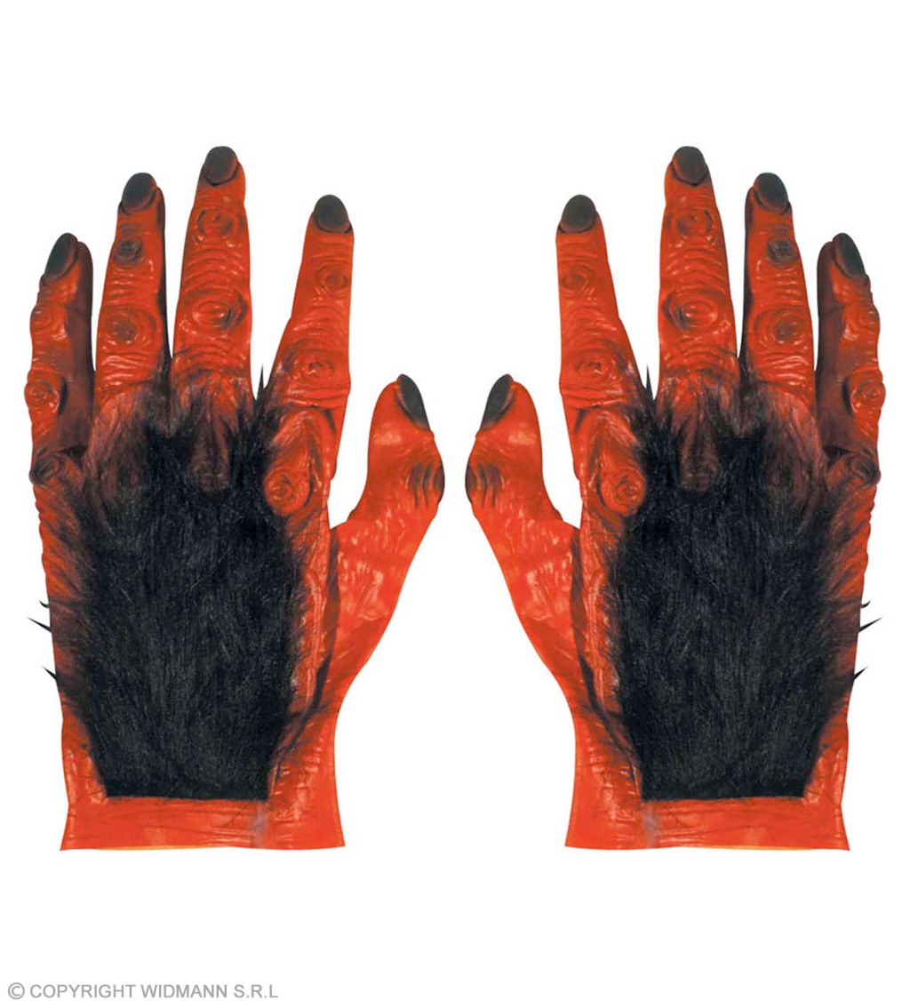 Čertovské rukavice - červené