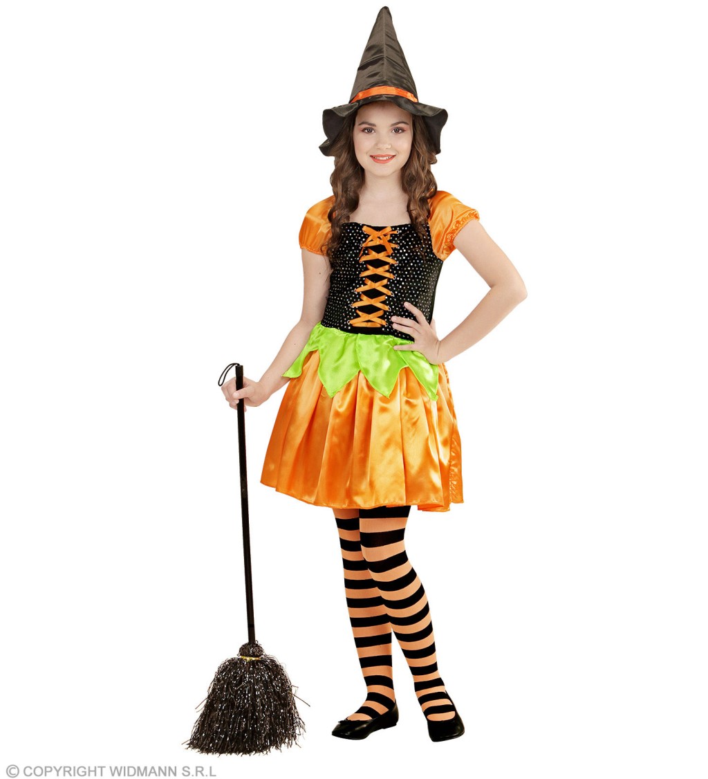 Dívčí kostým - Dýňová čarodějka