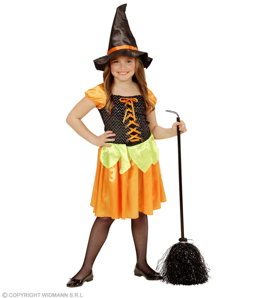 Dívčí kostým - Dýňová čarodějka