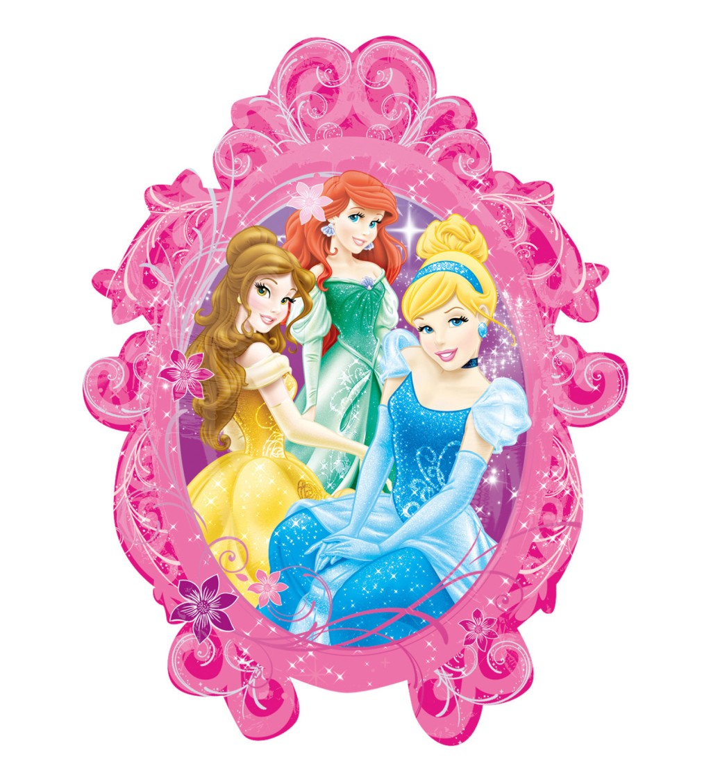 Fóliový balónek zrcadlo (motiv Disney princezny)
