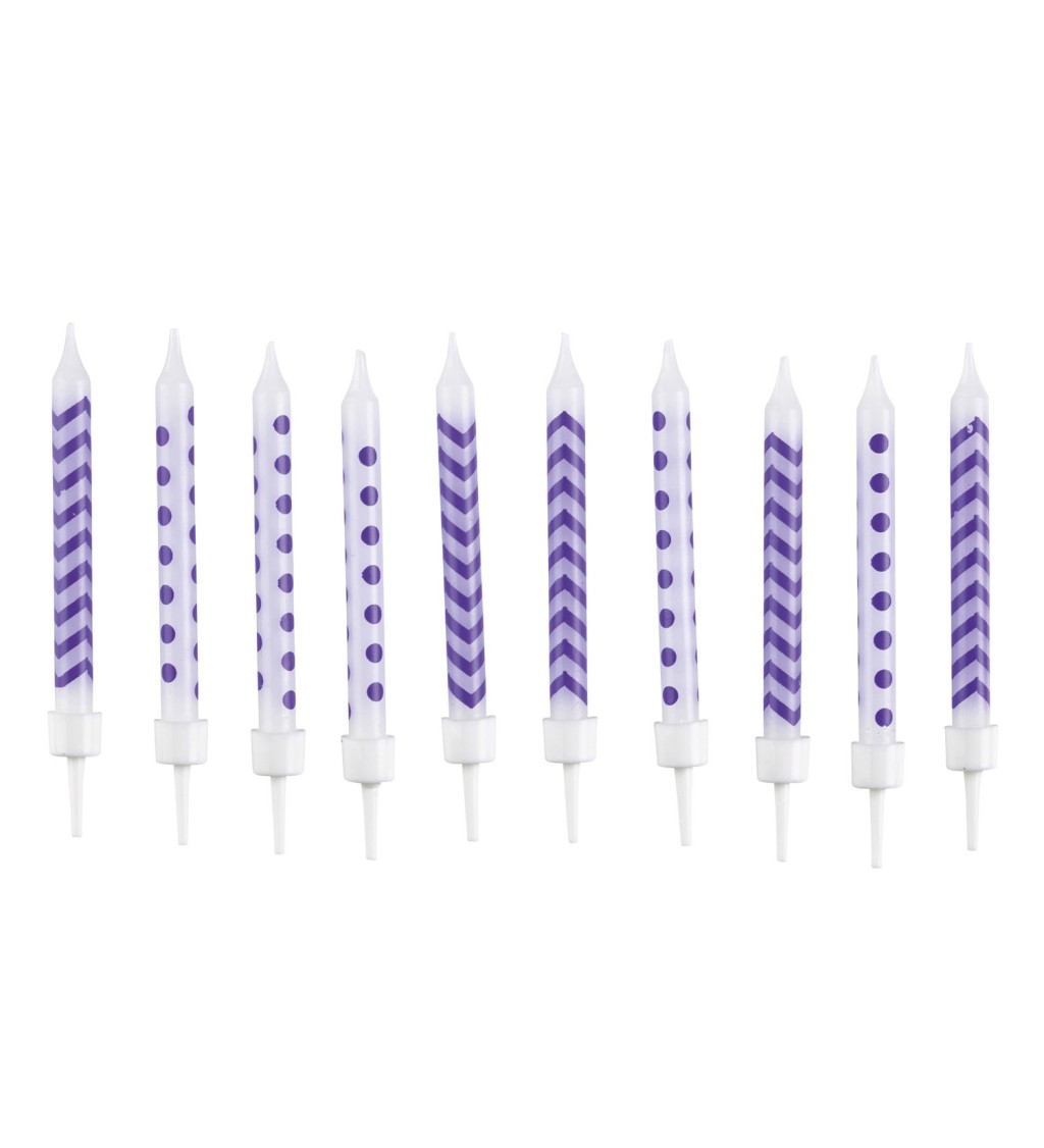 Svíčky na dort (fialové)