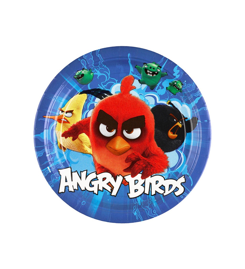 Talířky (motiv Angry Birds)