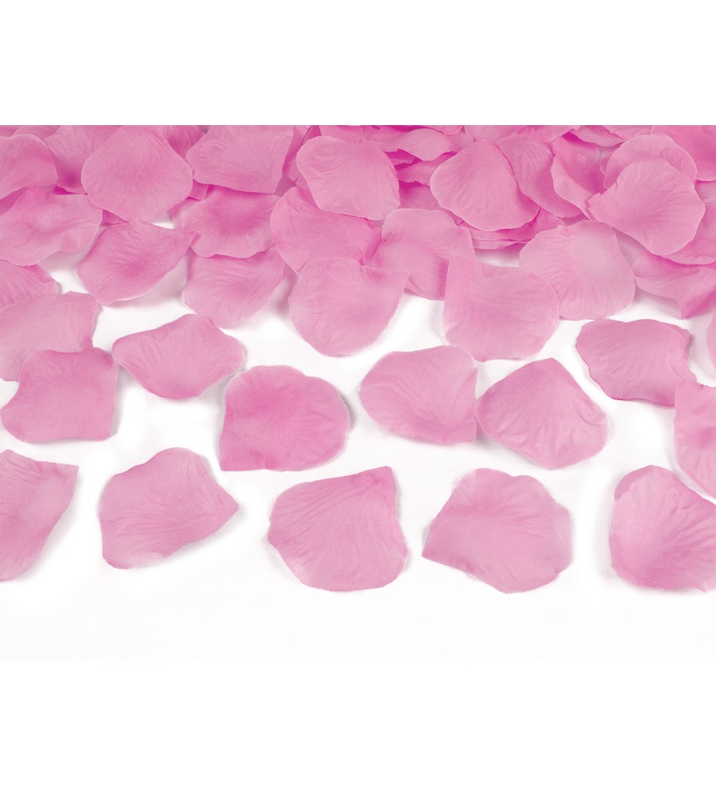 Vystřelovací konfety - růžové plátky růže, 60 cm