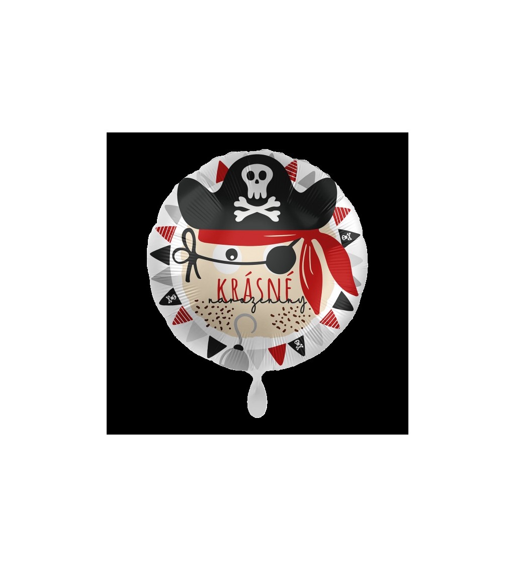 Pirátsky krásné narozeny - fóliový balónek