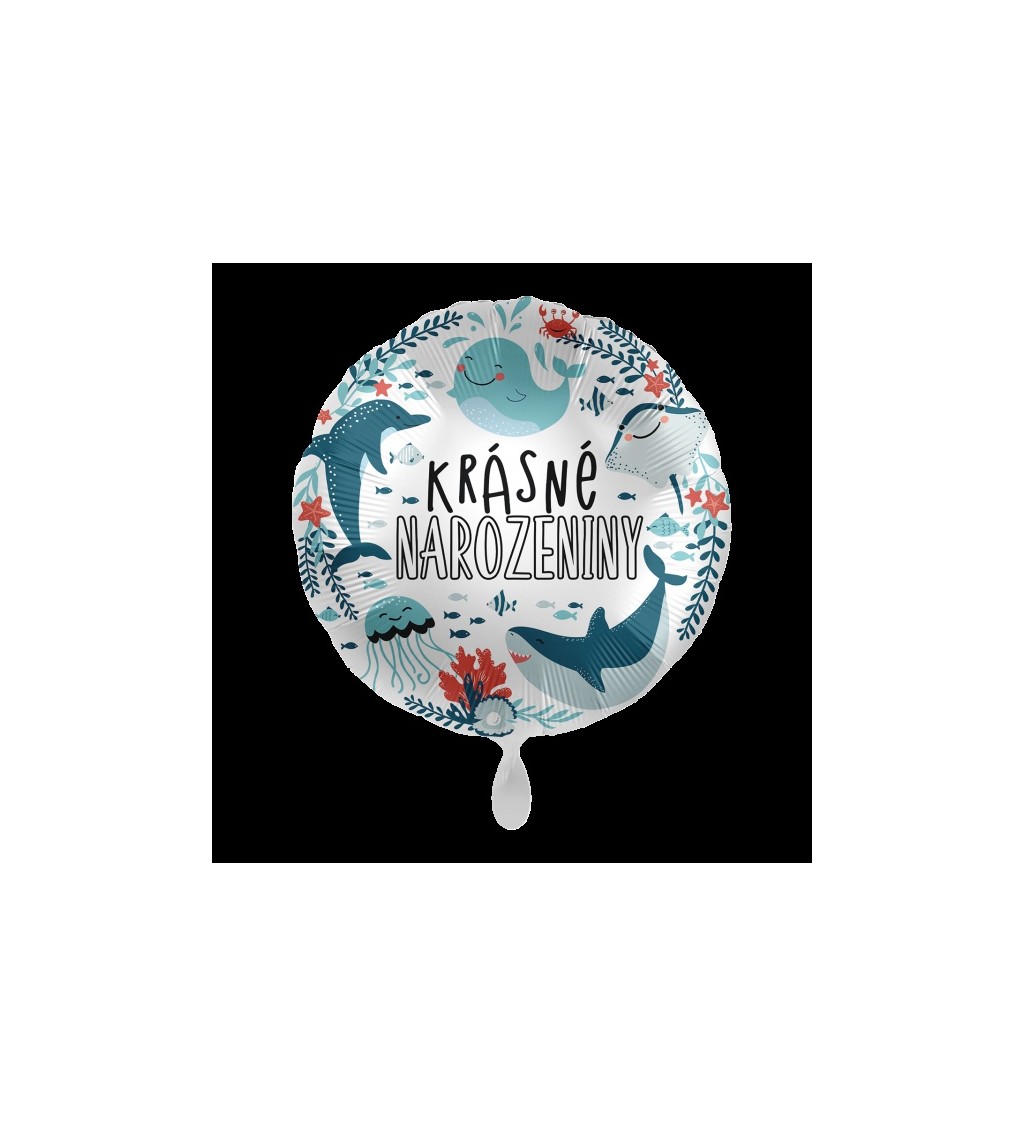 Krásné narozeniny - balónek mořští živočichové