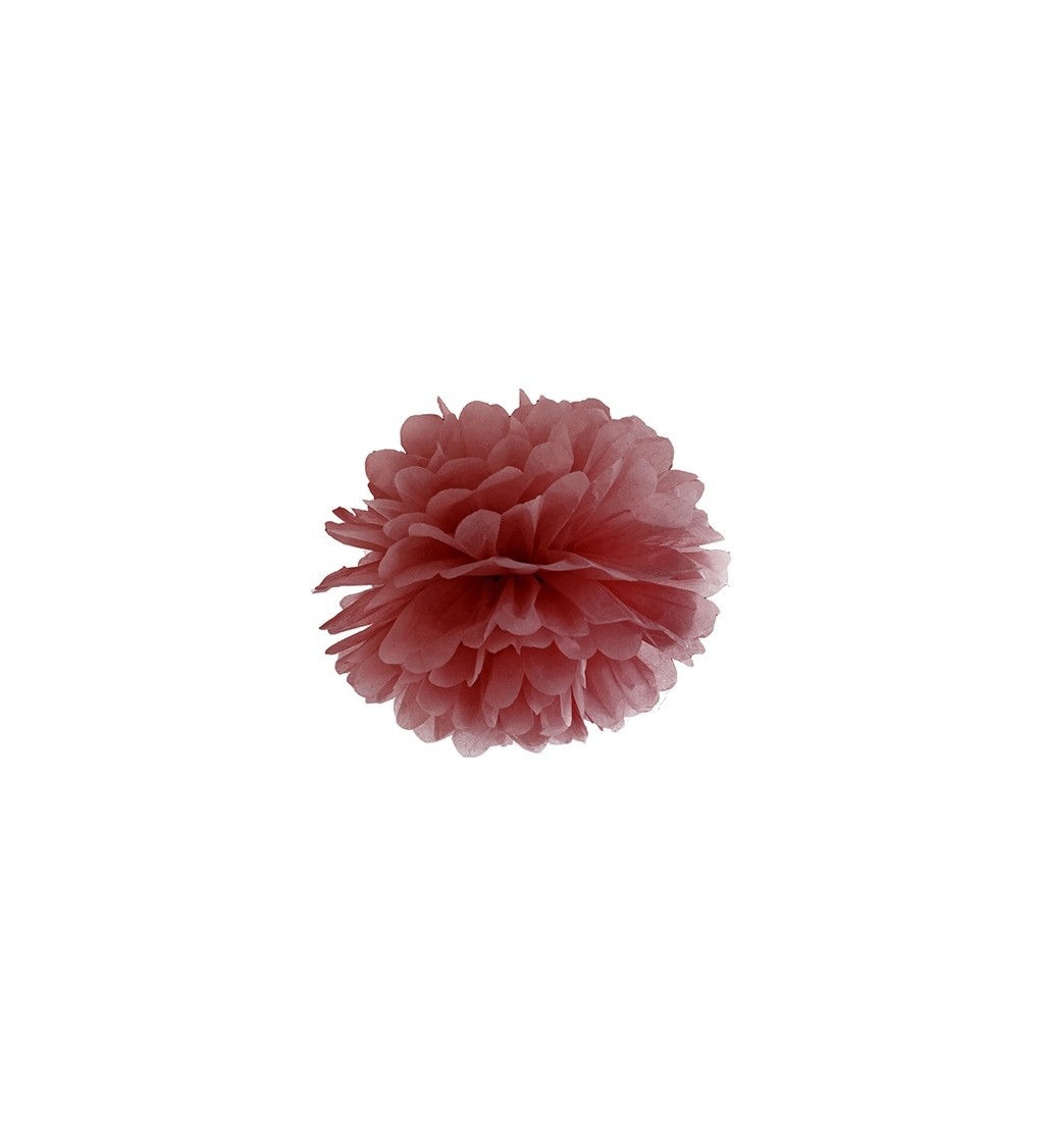 Ozdobný pom pom vínový