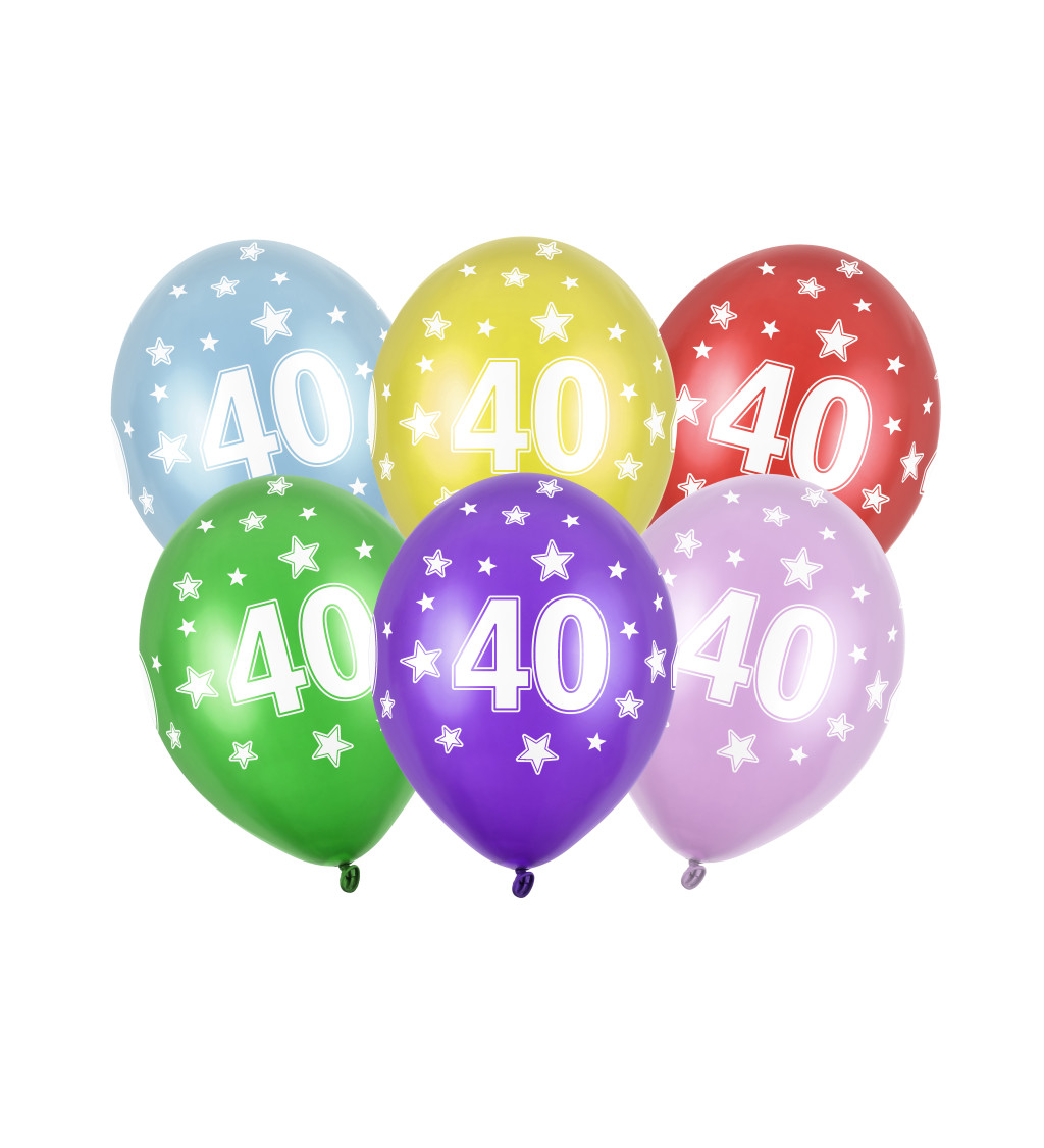 Latexové balónky číslo 40 - 6 ks