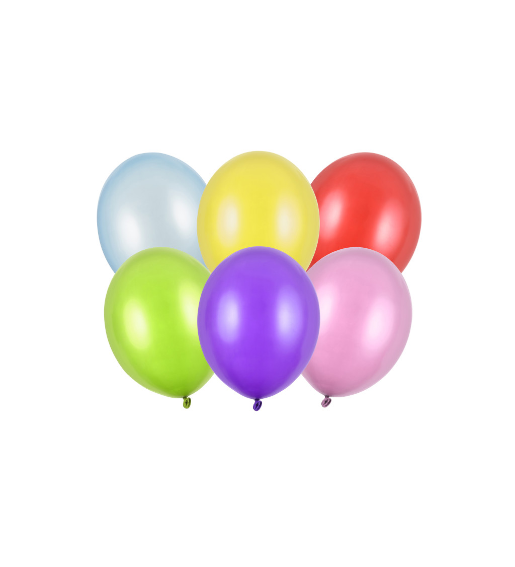Barevné metalické balónky - 100 ks