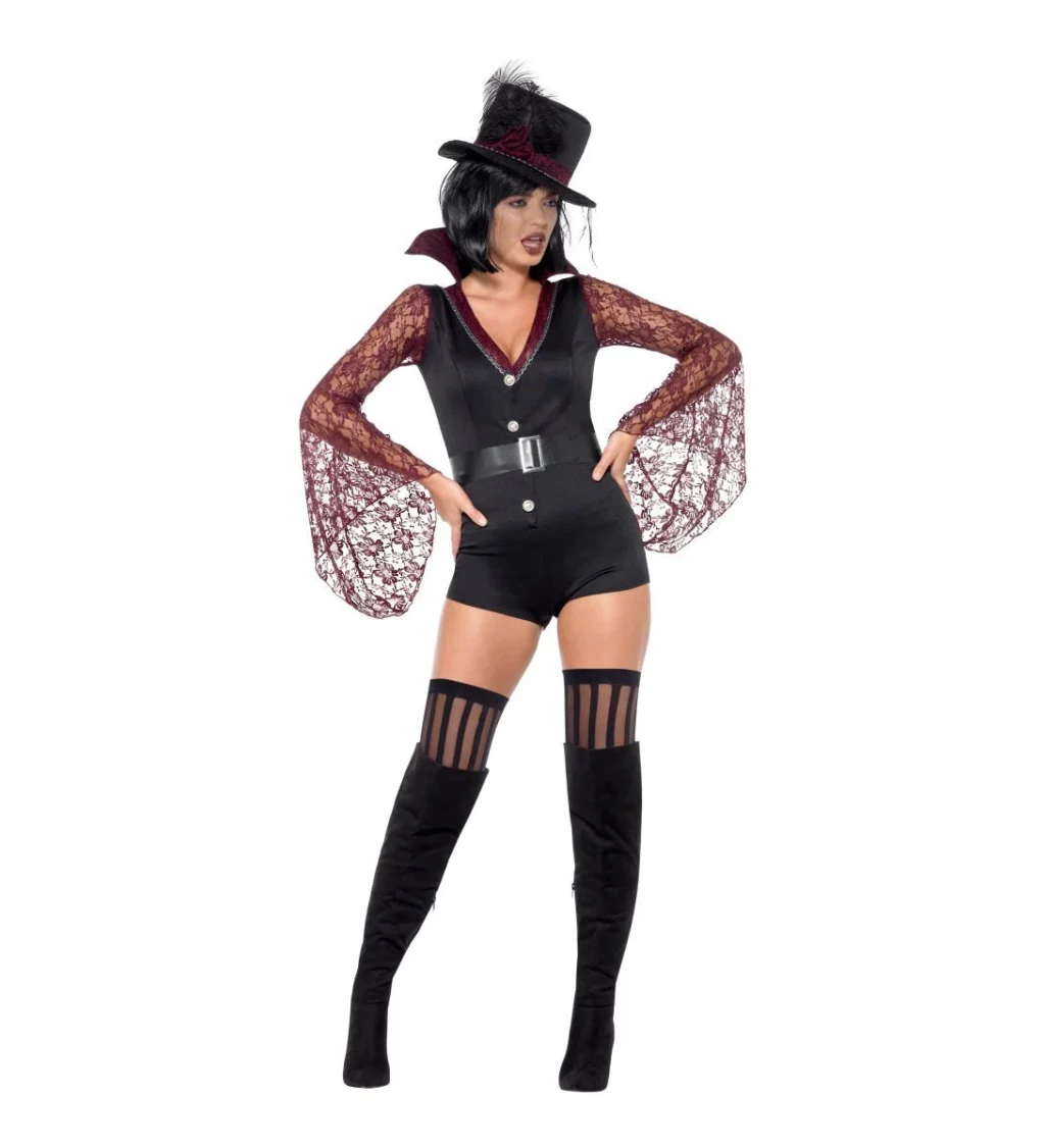 Kostým - Sexy vampírka s kloboukem