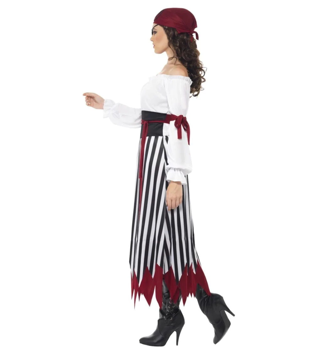Dámský kostým - Pirátka - dlouhé šaty