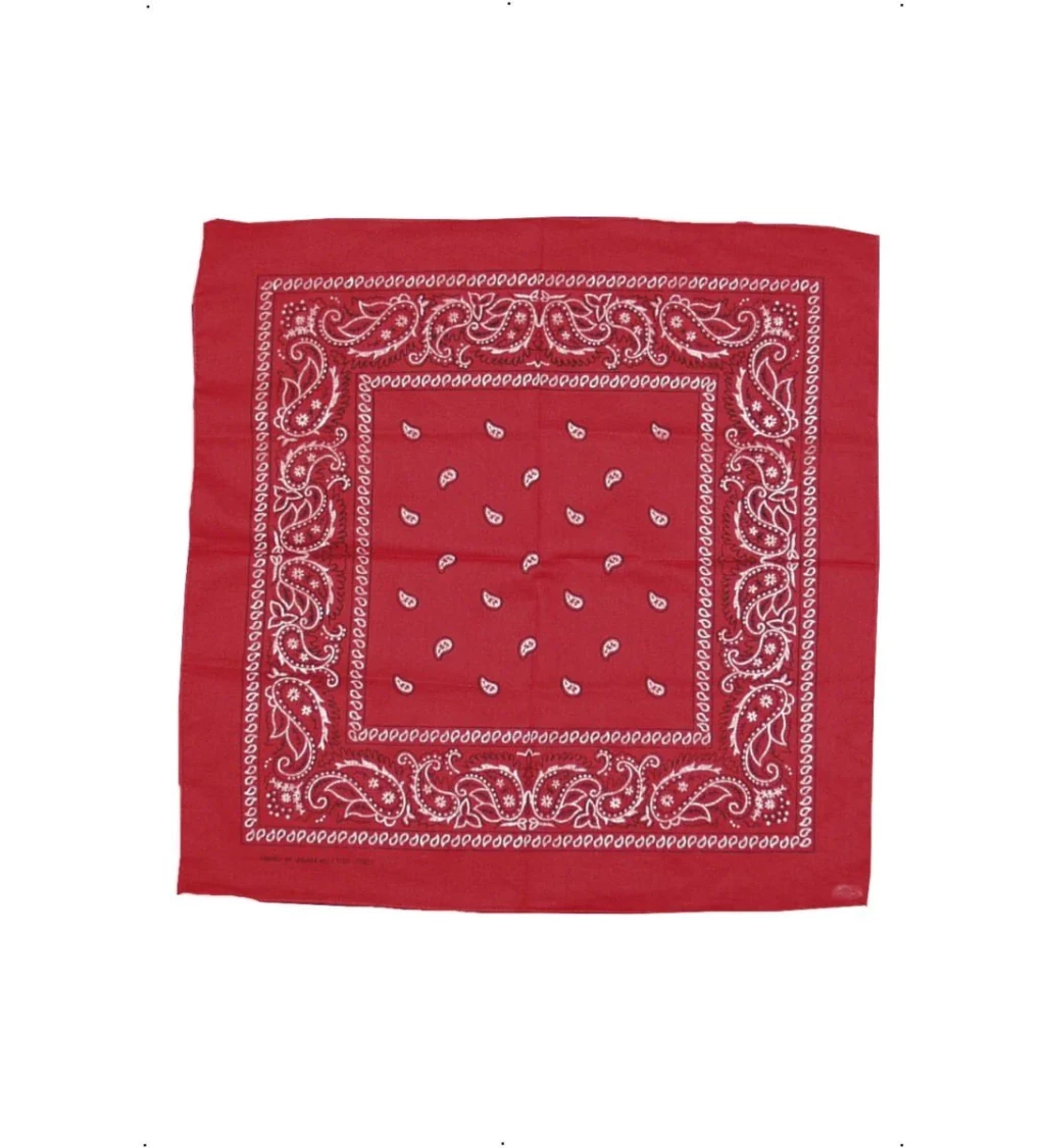 Kovbojský šátek v červené barvě