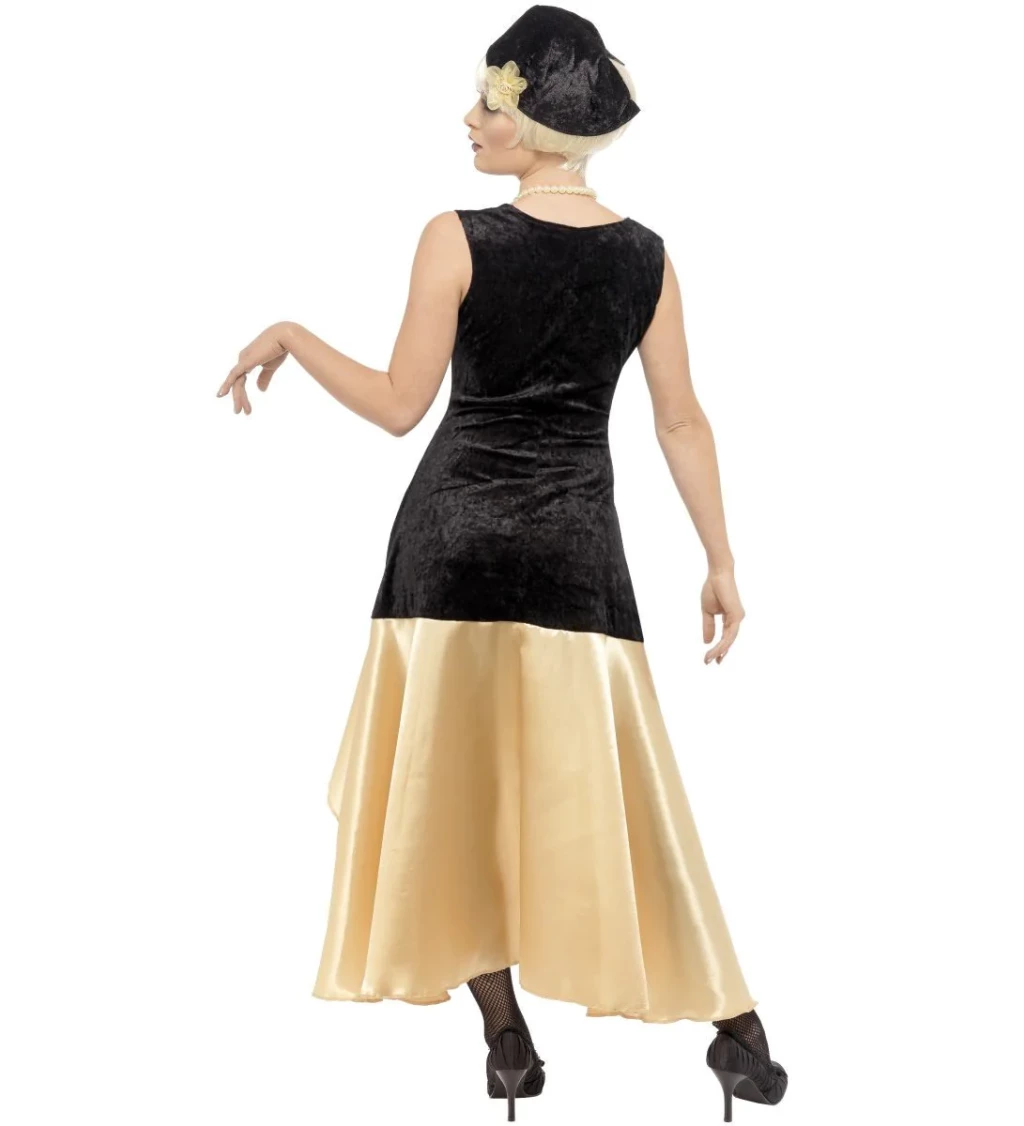 Dámský kostým ze 20. let - zlatá a černá
