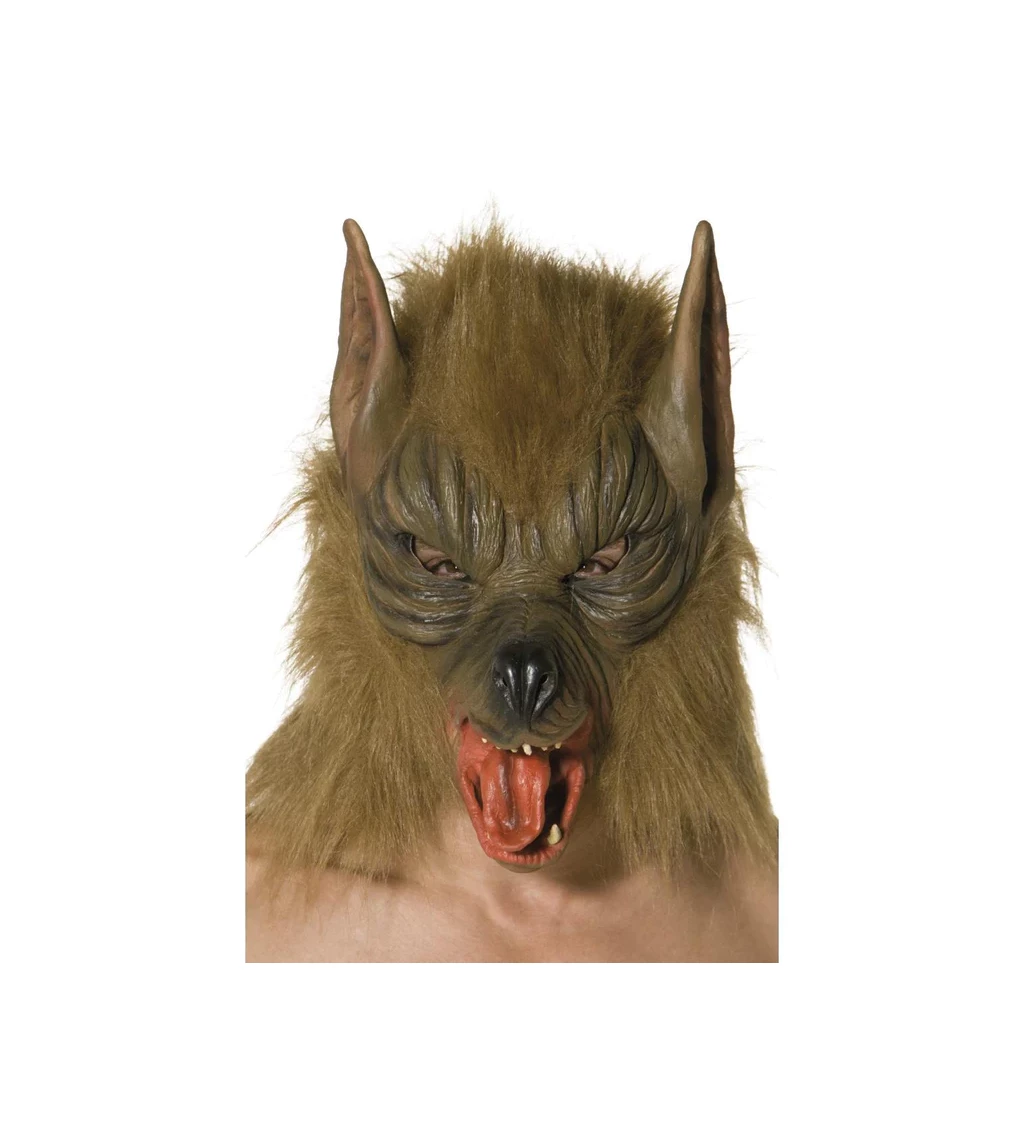 Maska vlkodlaka - hnědá