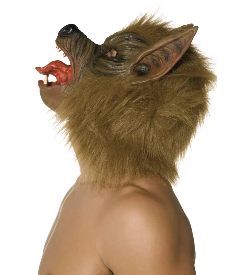 Maska vlkodlaka - hnědá