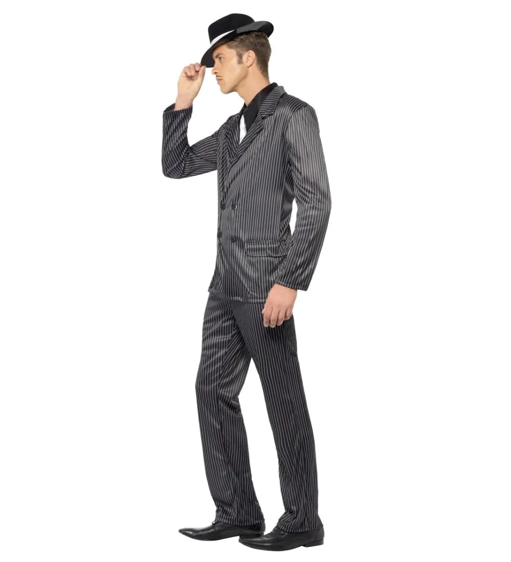 Kostým - Oblek gangstera (šedý)