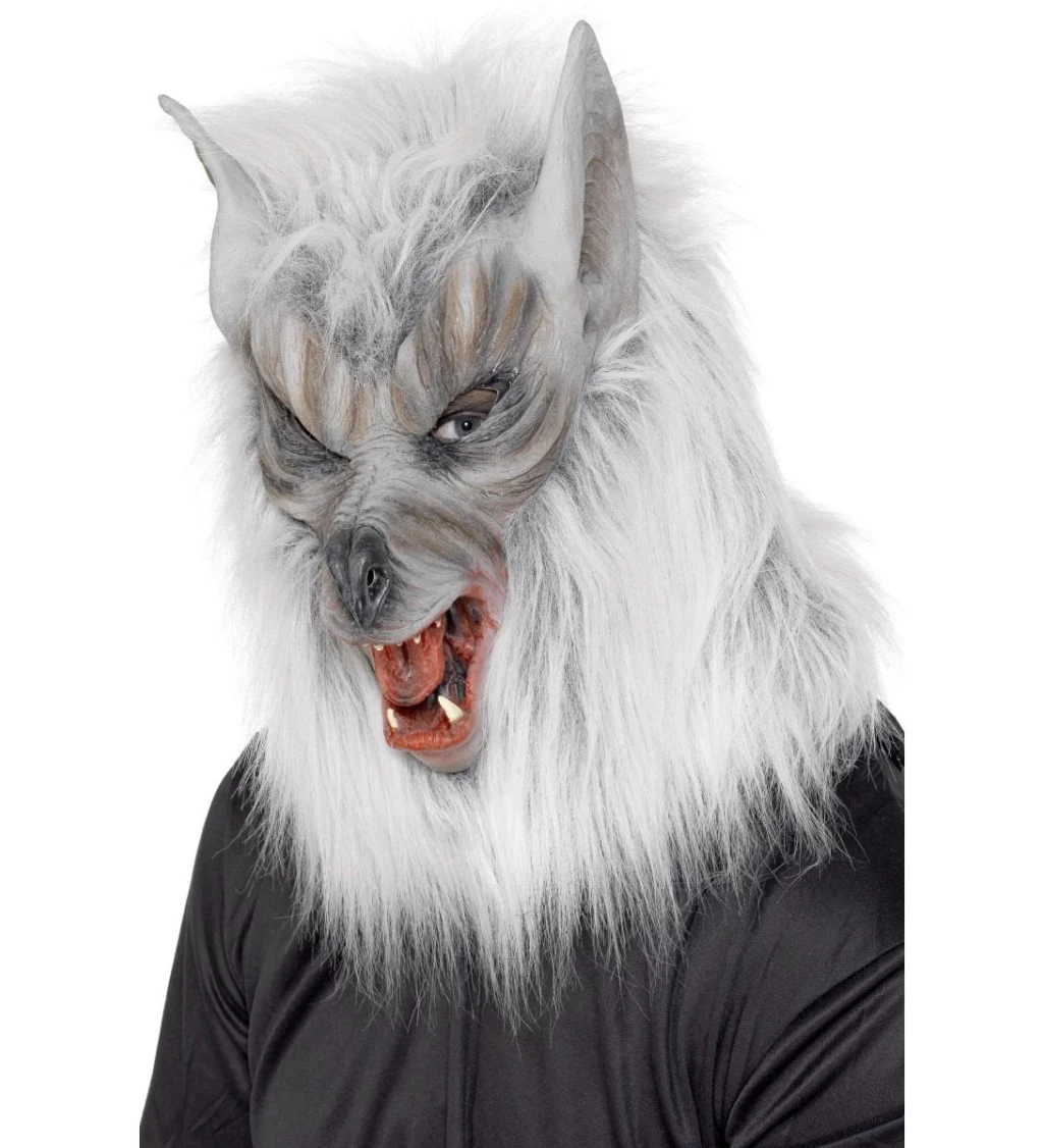 Maska vlkodlaka - šedá