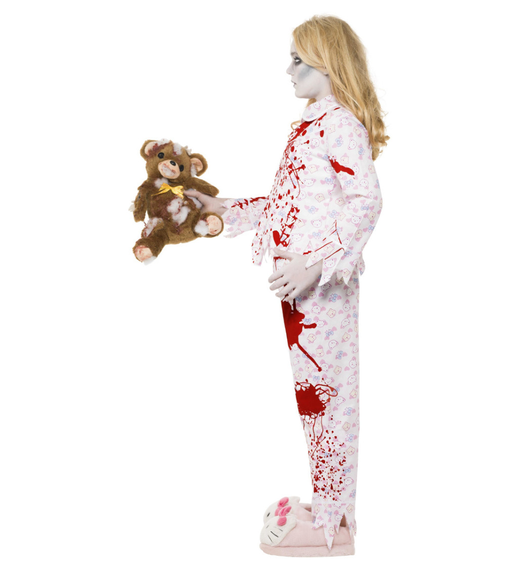 Dětský kostým - zombie girl v pyžamu
