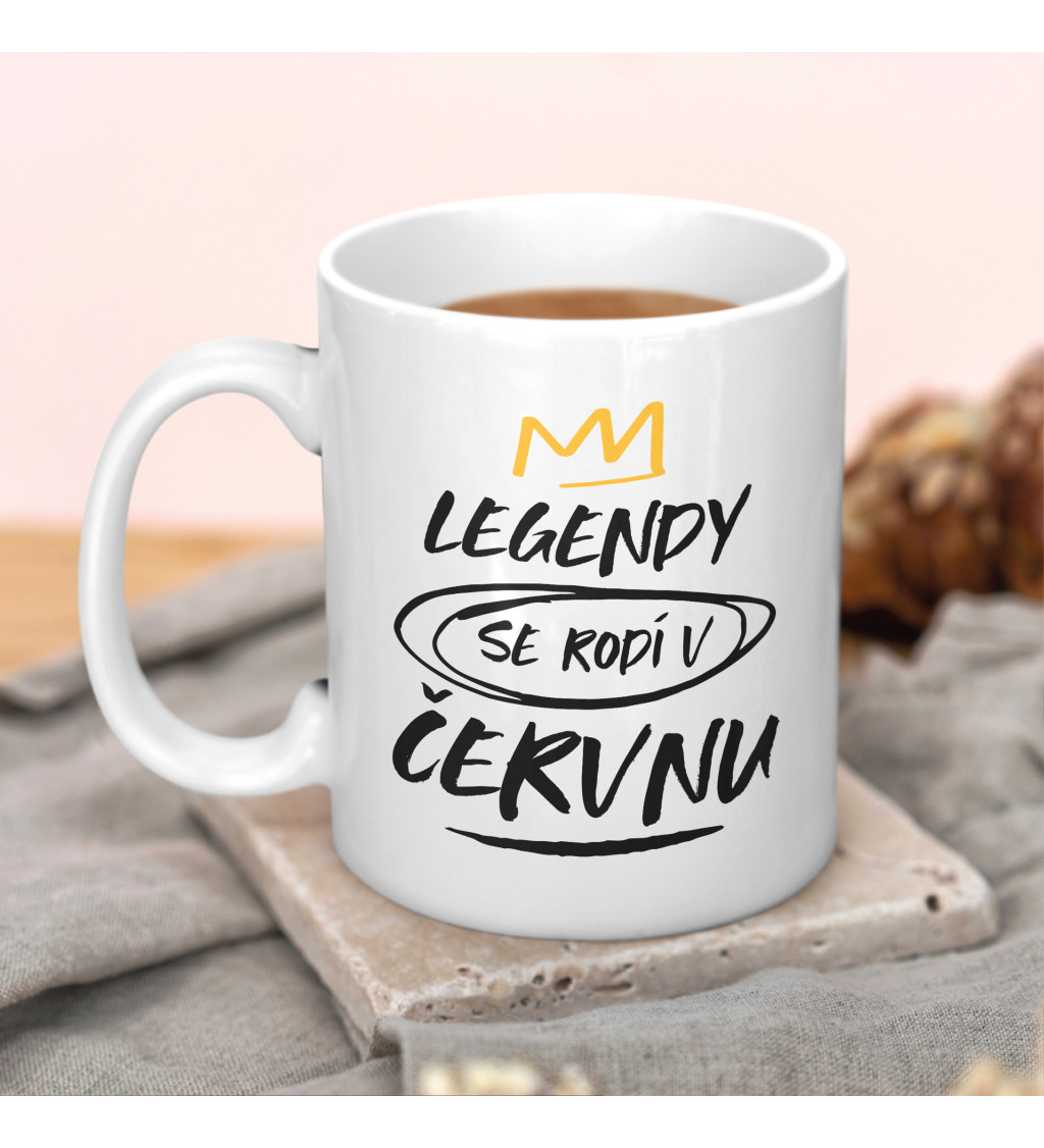 Narozeninový hrnek - Legendy se rodí v červnu