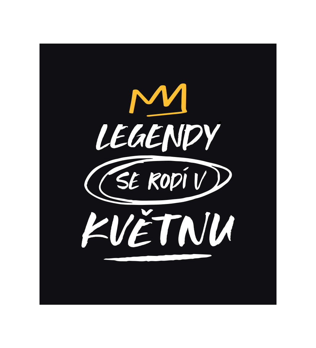 Dámské triko černé - Legendy se rodí v květnu