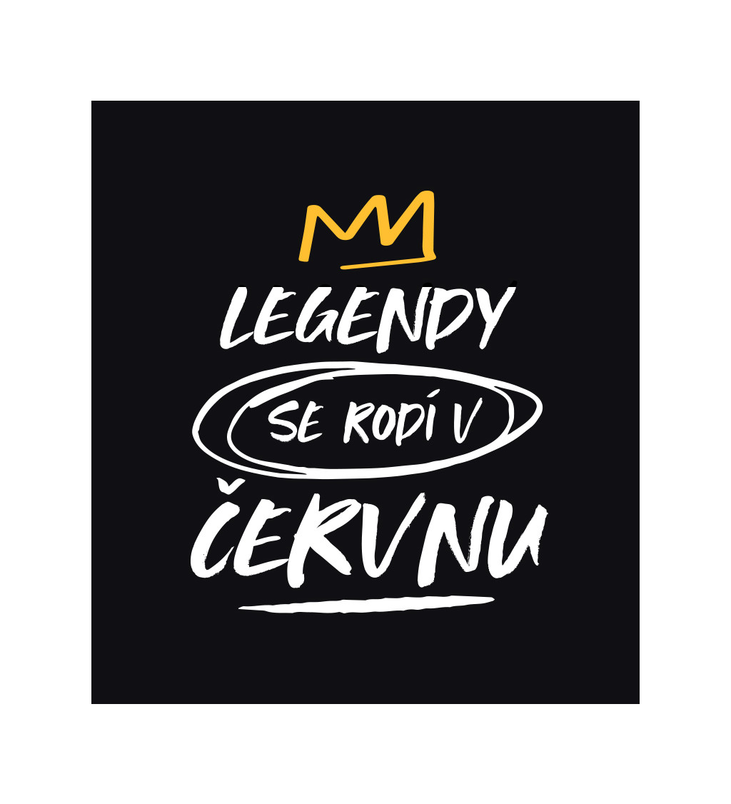 Dámské triko černé - Legendy se rodí v červnu