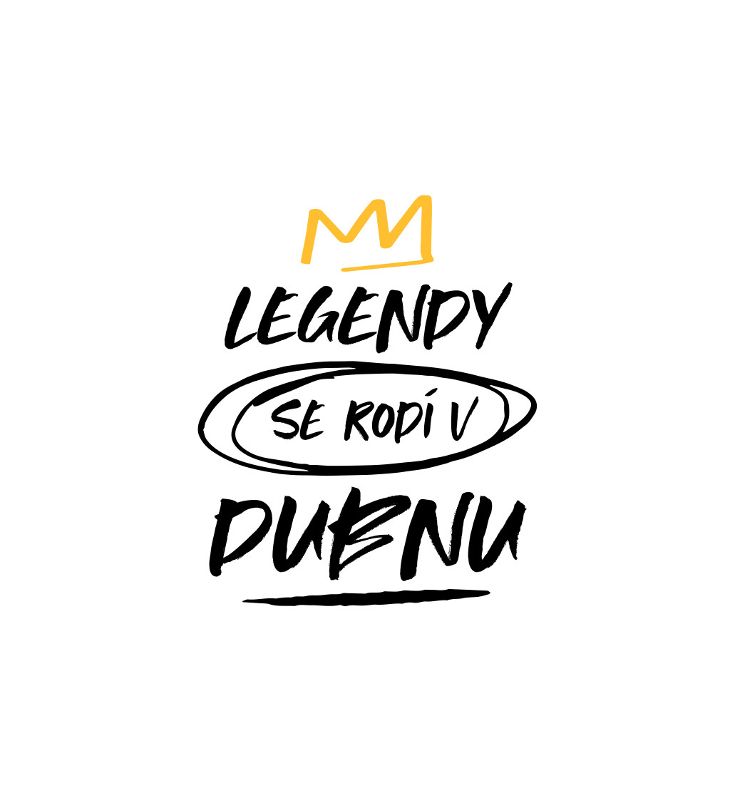 Dámské triko bílé - Legendy se rodí v dubnu