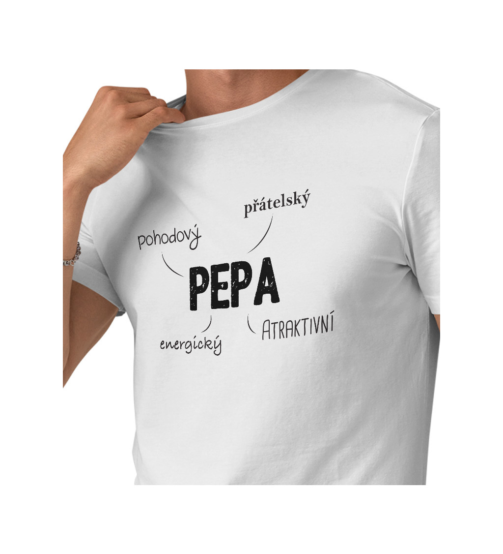 Pánské triko bílé - Pepa