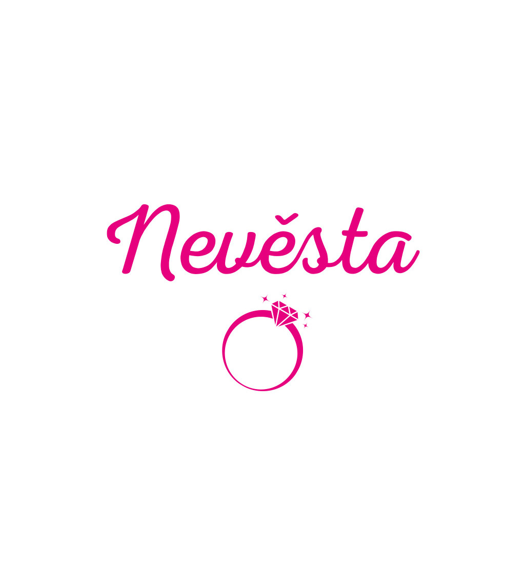 Dámské triko bílé - Nevěsta prsten