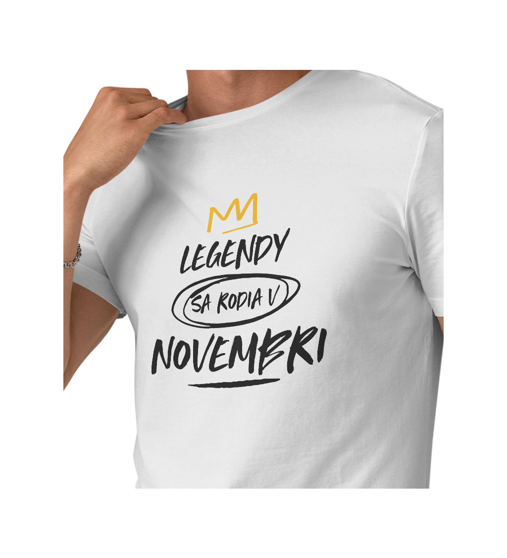 Pánské tričko bílé - Legendy v novembri
