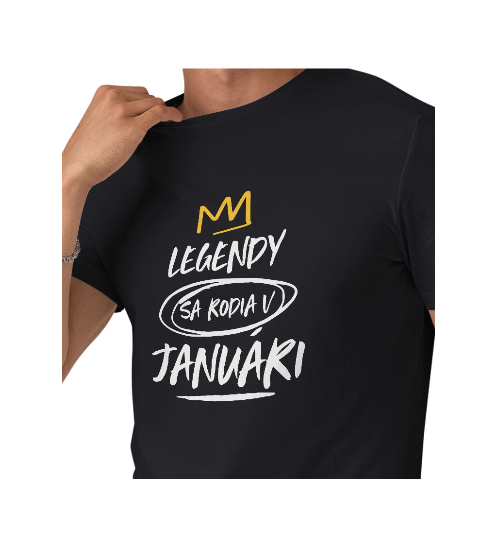 Pánské tričko černé - Legendy v januári