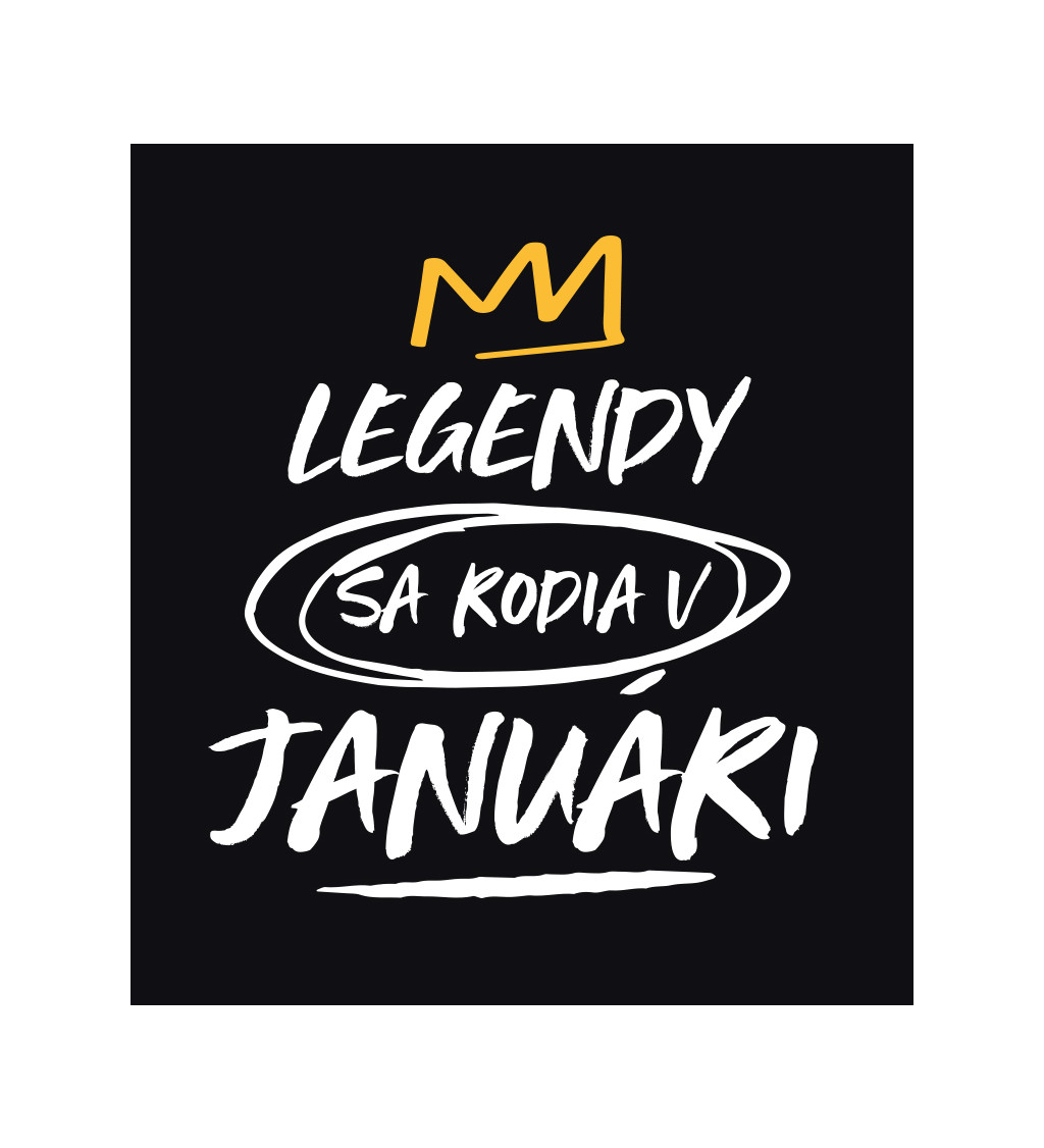 Pánské tričko černé - Legendy v januári