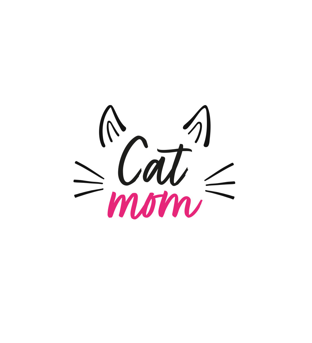 Dámské triko bílé - Cat mom