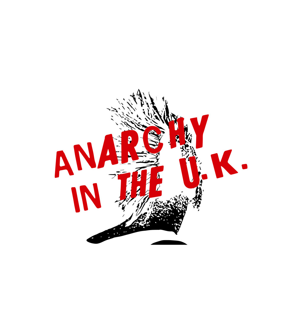 Pánské triko bílé - Anarchy in the U.K.