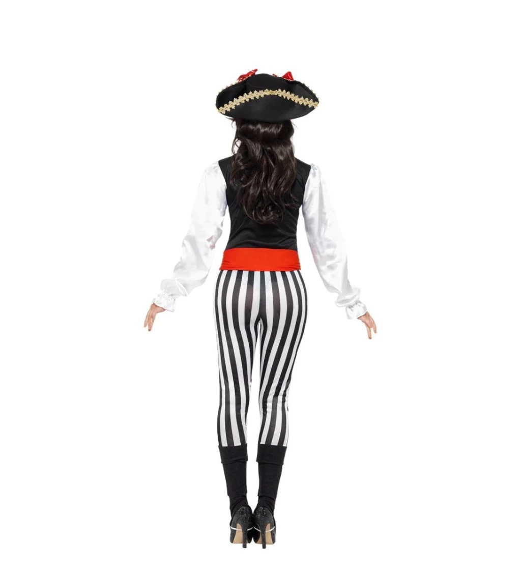 Dámský pirátský kostým - pruhované kalhoty