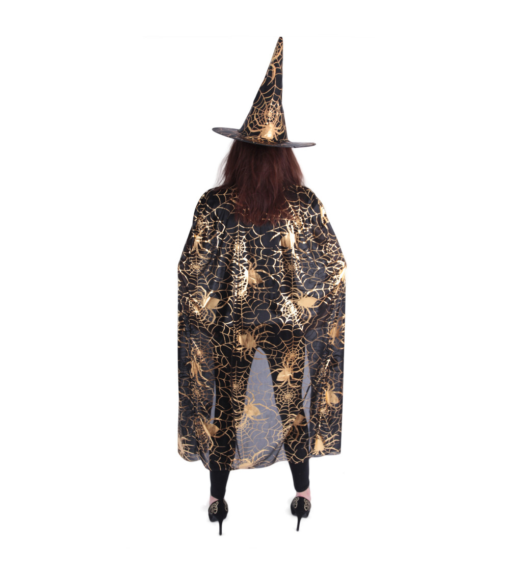 Set pláště a klobouku - čarodějnický, zlatý