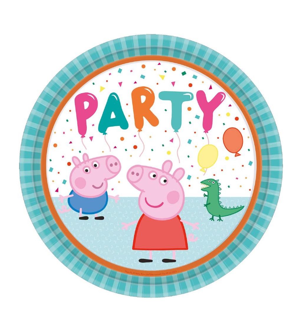 Papírové talířky prasátko Pepina