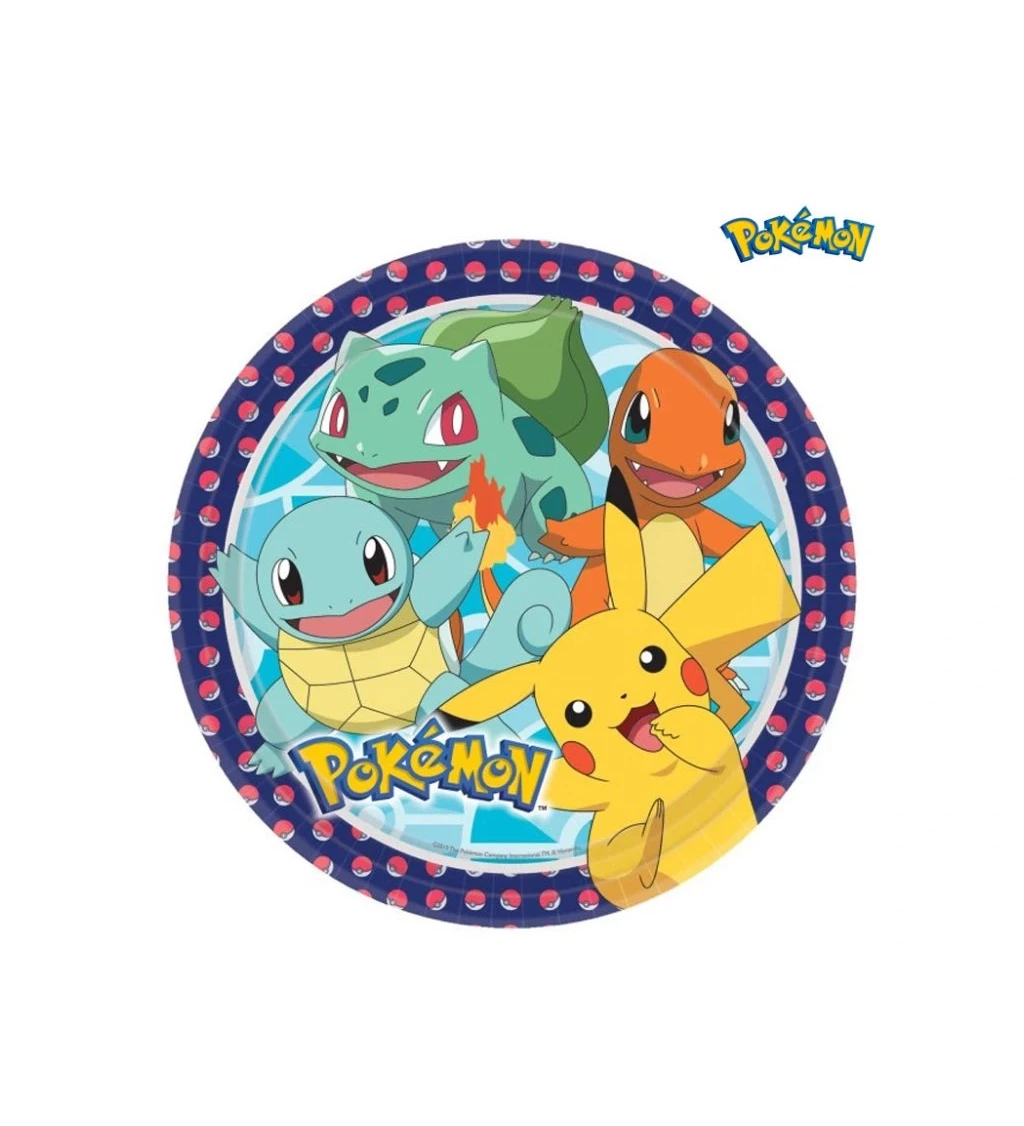 Papírové talířky - Pokemon