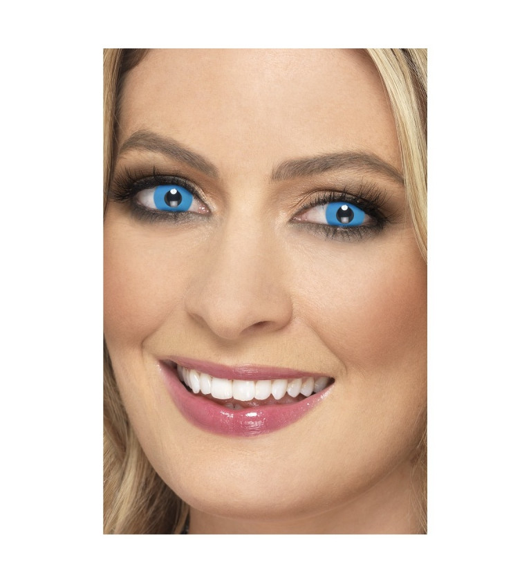 Nedioptrické kontaktní čočky - modré