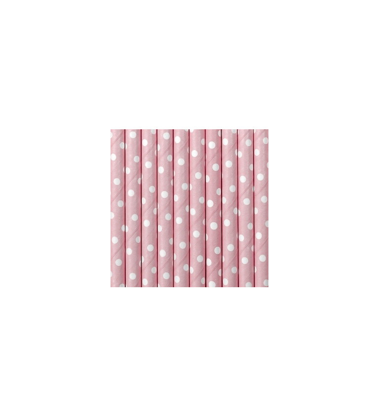 Brčka - pink puntíky